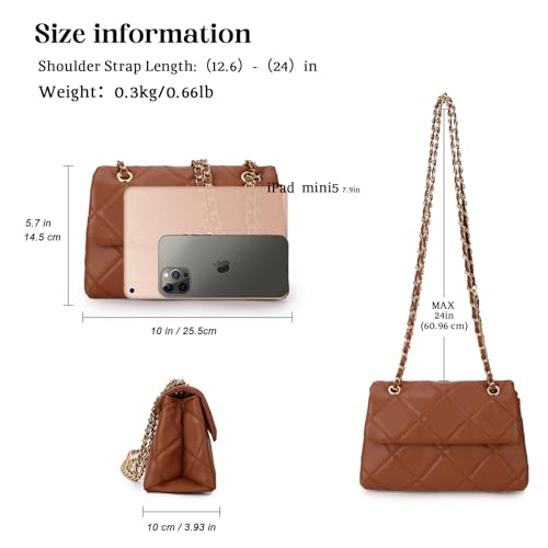 Gladdon Quilted Crossbody Purses for Women Small Ladies Shoulder Bags with Chain Trendy Clutch Purse Cute Designer Bag2