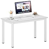 DlandHome 39 inches Small Computer Desk for Home Office Activity Table Writing Table for Small Spaces Study Table Student Laptop Desk White DND-AC3DW-100