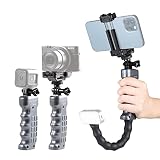 Pistol Grip Plus with Tail: 1/4'-20 Mount, Action Mount, Cold Shoe Mount, Adjustable Angle for DSLR...