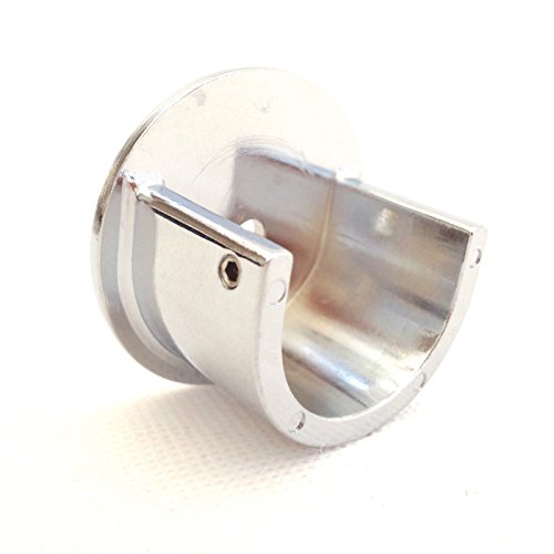 Staffa per bastone tenda singola/doppia, cromata