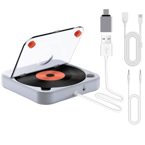 Portable CD Player for Car, CENXINY External CD Player Universal for Vehicle,with 1 M AUX Cable/1.5 M USB Extension