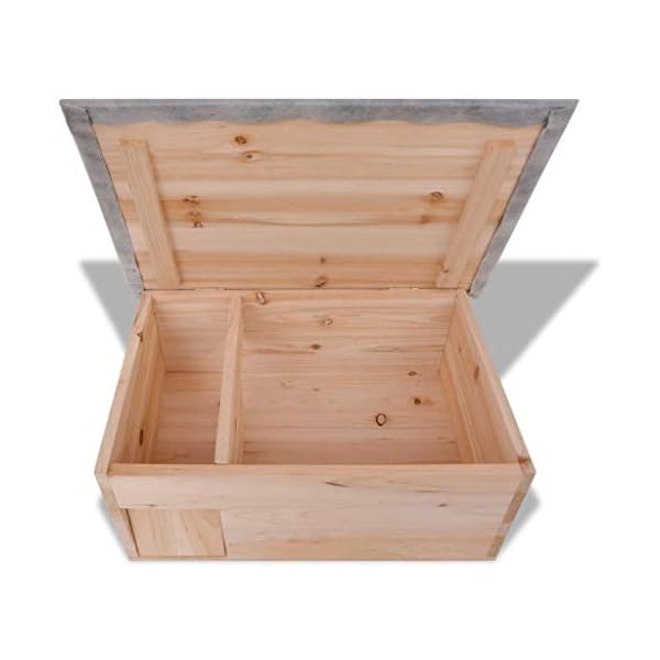 LONGMHKO Kleintierzubehör Igelhaus 45x33x22 cm Holz Dach mit wasserdichtem Polyestergewebe bezogen – Bild 5