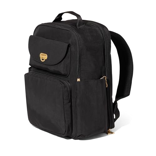 Baggallini Coastal Flip Lock Laptop Backpack - Lightweight 15x11 Travel Backpack w/RFID & Luggage Sleeve2