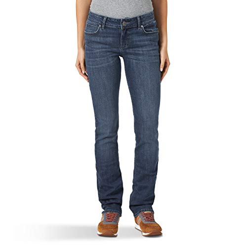 Wrangler Women's Western Mid Rise Stretch Straight Leg Jean