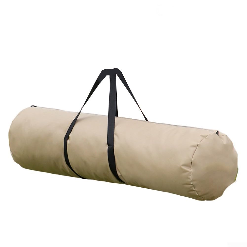 Large Waterproof Bag for Camping Tent and Gear, Heavy Duty Oxford Cloth, Reinforced Handle for Easy Outdoor Transport (Khaki 29 * 120cm)