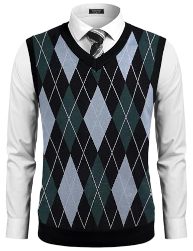COOFANDY sleeveless v-neck pullover sweater vest