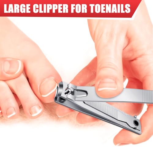 DRMODE Finger Nail Clippers Adult - Christmas Stocking Stuffers 8 Pack Nail Clippers Bulk for Men Women Sharp Travel Toenail Clippers and Fingernail Clipper Set Curved Cutter Trimmer with Nail File - Thumbnail 3