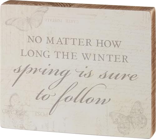 Primitives-by-Kathy-No-Matter-How-Long-The-Winter-Spring-is-Sure-to-Follow-Home-Decor-Sign Primitives by Kathy No Matter How Long The Winter Spring is Sure to Follow Home Decor Sign