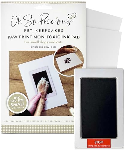 Oh So Precious Dog Paw Print Kit Safe Ink Pad & Paw Print Kit for Cats Easy-to-Use Stamp Pad with A5 Card Mess-Free DIY Pet Keepsake