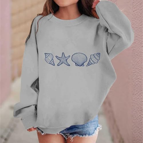 Pink Sweatshirts for Teen Girls Cute Graphic Printed Preppy Clothes Y2k Trendy Long Sleeve Crewneck Pullover Tops2