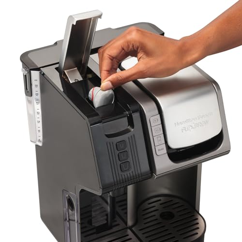 Image of Hamilton Beach FlexBrew Trio 2-Way Coffee Maker, Compatible with K-Cup Pods or Grounds, Combo, Single Serve & Espresso Machine with 19 Bar Pump, 56 oz. Removable Reservoir, Black
