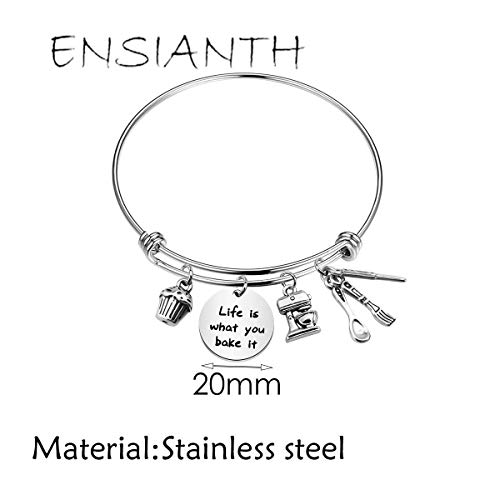 ENSIANTH Baker Gift Bake Lover Gift Life is What You Bake It Baking Gift Pastry Chef Gift Culinary Student Gifts Culinary School Graduation Gift2