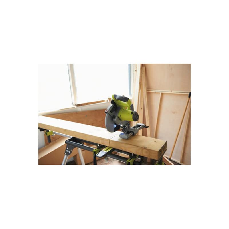 Pack RYOBI Scie à coupe d'onglets radiale électrique - 1500W - 216mm - EMS216L - Support universel RLS02