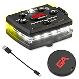 Guardian Angel Micro Series Safety Lights (All White Front & Yellow Rear) - Rechargeable, Magnetic & Hands-Free LED Flashlight for Dog Walking, Running, Cycling, Hiking, Camping, Fishing & More