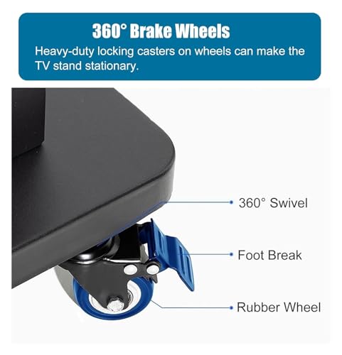 Soporte móvil para TV con ruedas ajustable para pantallas 32-75 pulgadas miniatura 6
