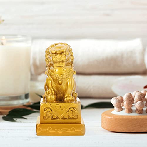 Estatuas guardianes perros Foo - 2 piezas miniatura 5