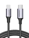 UGREEN USB C to Lightning Cable MFi Braided USB C iPhone Charger Cable Compatible with Fast Charging iPhone 14/14 Pro/14 Pro Max 13 12 Mini 11 Pro XR X 8 Plus SE iPad Mini MacBook Pro Air (1M)