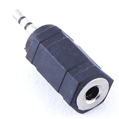 REY Adaptador Convertidor Mini Jack 2.5mm Macho a 3.5mm Hembra