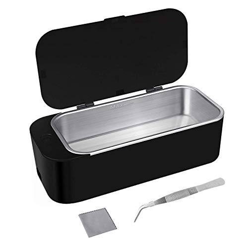 QIUJIN Ultrasonic Cleaner, Portable Household Professional Ultrasonic Machine for Jewelry, Eyeglasses, Rings, Coins, Denture, Utensils, Chain