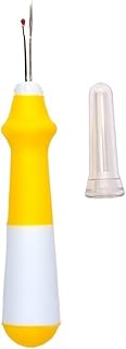 YLWX Herramienta De Descosedor De Costura De Silicona De Dos Colores, Selector De Mano De Punto De Cruz con Mango Redondo, Abridor De Ojales, Cuchillo Descosedor (Color : Amarillo)