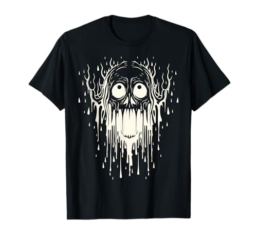 Spooky Ghost Skeleton Zombie Scary Skull Halloween Monster T-Shirt