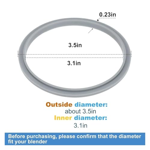 2 Pack Gray Gasket Replacement Parts blender miniatura 2