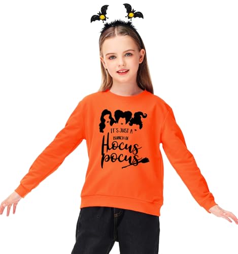 Image of Remimi Kids Halloween Sweatshirt Long Sleeve Thanksgiving Tops 3-14 Years
