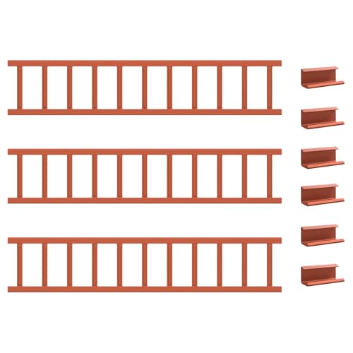 Paranieves para tejados de tejas de 300 cm con conectores de seguridad en color rojo