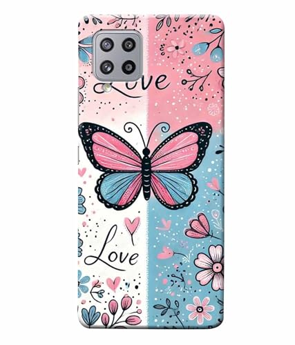 Image of Printed Hard Back Case Cover & Compatible for Samsung Galaxy M42 5G | Butterfly Painting Art (Multicolor) - D1203