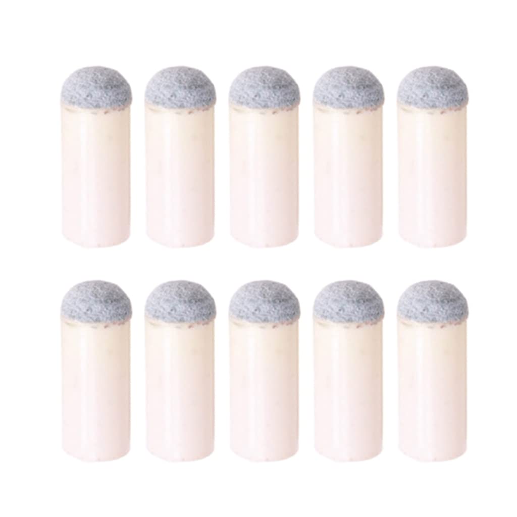 Fowspvzn 10pcs Pool Cue Tips Slip-On Billiard Cue Tips Replacement Billiards Cue Head Tip Protector