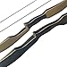 ZSHJGJR Traditional Longbow 60 Inch Wooden Bow One Piece Long Bow Traditional Wood Hunting Recurve Bow Horsebow 20-50lbs Right Handed for Beginner Adult Practice Target (Black, 35lbs)