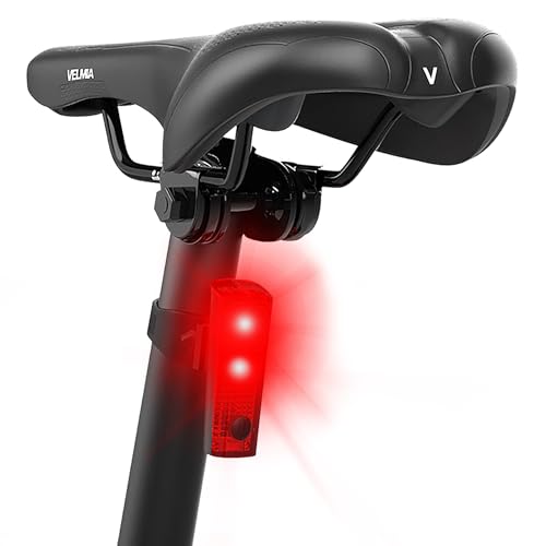 VELMIA Fahrrad Rücklicht mit Bremsanzeige, USB Akku-Betrieb und 5-7h...