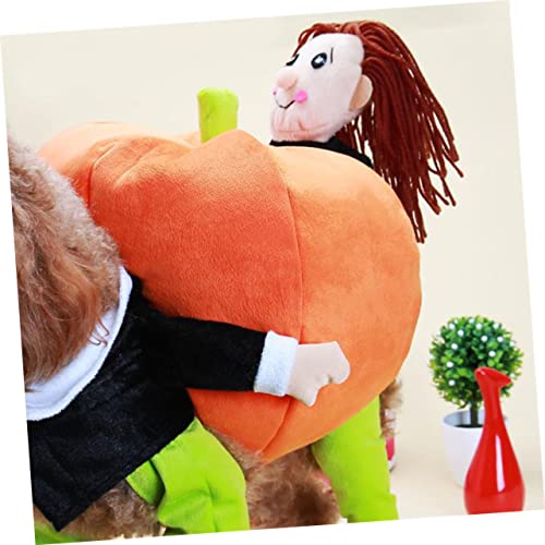 Disfraz divertido de calabaza para perro talla S miniatura 2