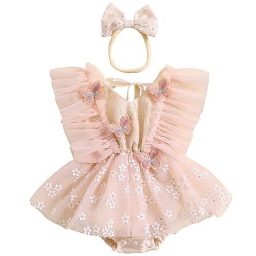 Image of Mubineo Baby Girl Summer Clothes Lace Romper Skirt Dress Princess Outfits Sleeveless Flower Newborn Outfit