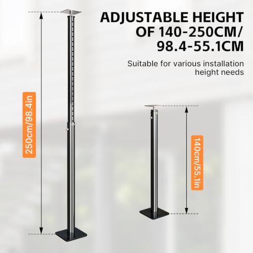 Image of 4 Pack Adjustable House Jack,55 inch-98 inch Telescoping Steel Support Post | Heavy Duty Adjustable Support Jack with 18000lb capacity, Steel Tube Structure for Temporary Construction and Floor Support