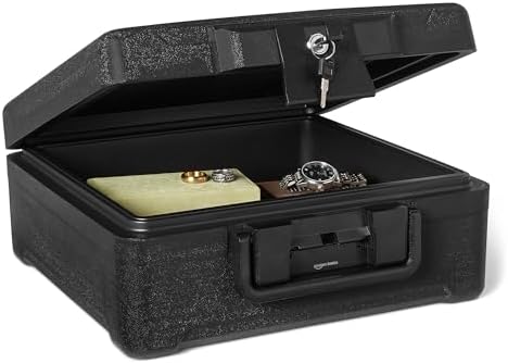 Amazon Basics Fire-Resistant Waterproof Fire Chest with Mechanica...