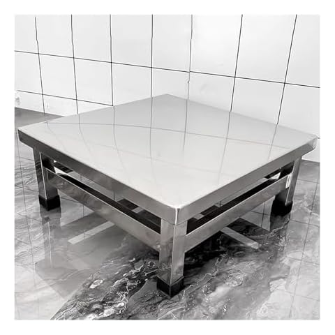 LJBMXL Heightened Air Conditioner Base, Stainless Steel Pallet Cargo Storage Racks, One-Piece Square Pot Shelf Planter Holder for Home Warehouse Supermarket(55x55x20cm) Cover