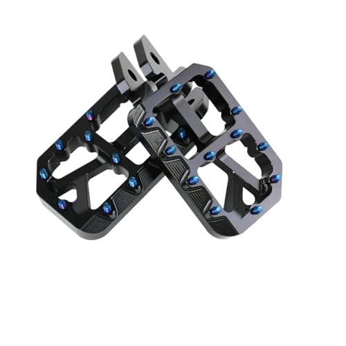 に適合する スーロン フットペダル ライトビー X ペダル フットペグ スーロン アクセサリー 電動自転車 オートバイ フットペグ(Black-Blue Brillianc)