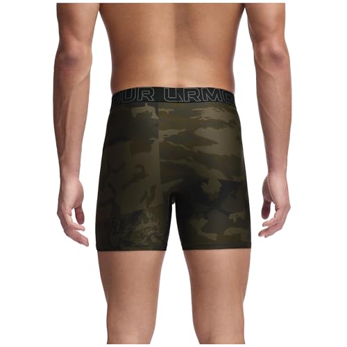 Under Armour mens Performance Tech Mesh Print Singles, 6" Inseam Boxer Brief2