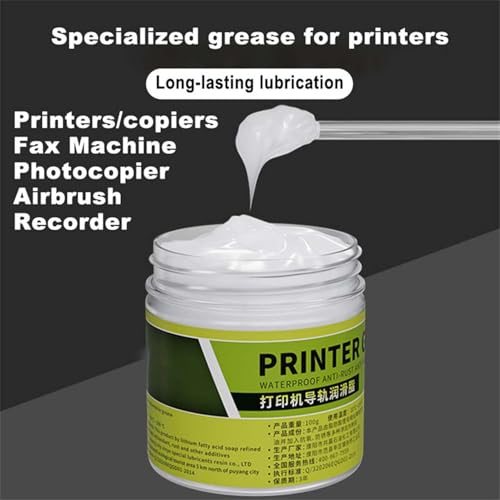 100g Schmierfett für Druckerführungen - Silikonbasierte Schmiermittel für Plotter, Gravierer & Kopierer - Ideal für Büros, Druckereien, Werkstätten – Bild 3