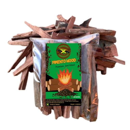 IrieMart Jamaican Pimento Wood Chip -Premium Jerk Wood 100% Natural Authentic Jamaican Pimento Woodchip 1 LB Grilling and Smoking