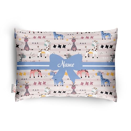 Image of Personalized Pillow for Kids a€ inch Custom Name, Super Soft Cotton Kids Cushion for Infants & Toddlers, 1 Month to 5 Year Olds, Adorable Prints