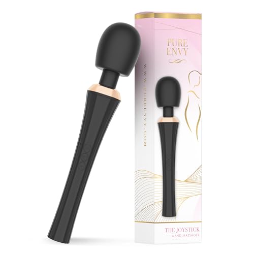 Pure Envy Joystick Powerful Wand Vibrator - 5 Vibration Modes & 3 Speeds, Ultra-Quiet Rechargeable...