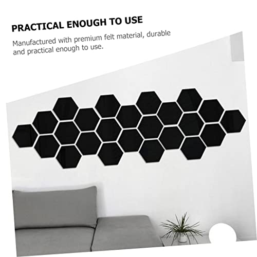 Kisangel 12 piezas Paneles acústicos hexagonales autoadhesivos de fieltro de tamaño medio para reducción de ruido y decoración de pared para hogar, oficina, gimnasio y estudio miniatura 7