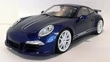  Porsche 911 (991) Carrera 4S, metallic-blau/Weiss, RHD, Modellauto, Fertigmodell, GT Spirit 1:18