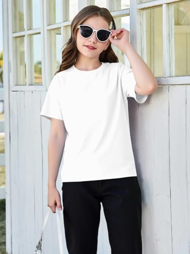 Imily Bela Girls Short Sleeve T Shirts Casual Crewneck Fashion Tees Kids Summer Tops 5-14 Years3