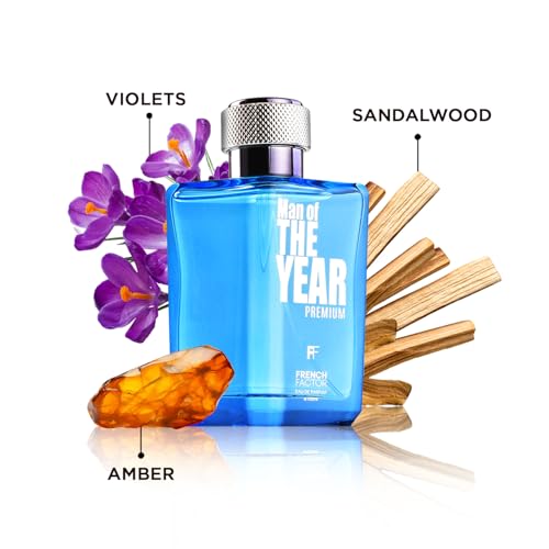 Image of French Factor Man Of The Year Premium Perfume For Man Long Lasting Eau De Parfum Fresh Aquatic Notes Luxury Perfume Gift For Boys (Pack of 1, 100ml)