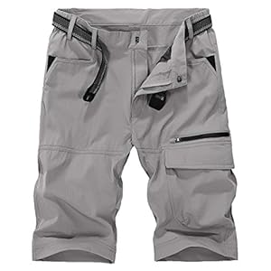 KEFITEVD Shorts de Randonnée à Séchage Rapide pour Hommes Shorts Légers d’été Pantalons Courts de Sports en Plein Air avec Poches