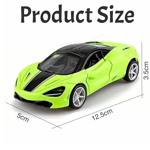 Image of SHAKTISM Die-Cast Metal Car Toy -1:36 Scale, Opening Doors, Pull Back Function, Collectible Toy, Racing Car for Kids Birthday Gift for Boys Girls (Green McLaran Diecast)