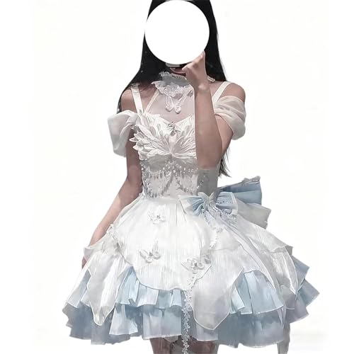 [Raineed] [^ JSK TXy_[XJ[g [X { fB[X u[zCg̃s[X 킢 hX ԉŕ m t {a XK[ Pl Lolita ACh t  (u[zCg̃s[X++